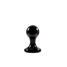 Анальная пробка Luna Balls на присоске средняя чёрная 8.5 см