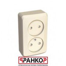 Schneider Electric Этюд Розетка 2-я 2К 16А-250В ОУ крем PA16-005К