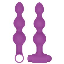 Фиолетовый анальный вибронабор USB-Rechargeable Anal Set Фиолетовый