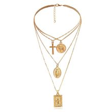 Многослойное колье "Кресты" (арт. 81098-2)