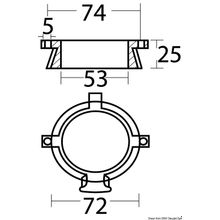 Osculati Zinc collar anode for Alpha, 43.432.00