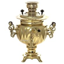 Электрический самовар 3 литра желтый "овал" с автоматическим отключением при закипании воды, арт. 120319к