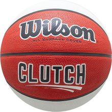 Мяч баскетбольный WILSON Clutch арт.WTB14195XB07 р.7 резина, бутил. камера, красно-бело-черный