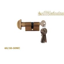 Цилиндр для замка Melodia 60mm (25+10+25) Матовая бронза ключ вертушка