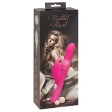 Seven Creations Розовый вибромассажёр с клиторальным отростком Rabbit Pearl - 26,5 см. (розовый)