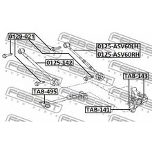 Болт Крепления Подвески Toyota Camry (Jpp) Acv30 Mcv3# 2001.07-2006.01 [Us] Febest арт. 0129021