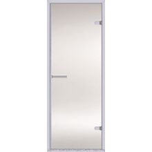 Дверь серия Хамам "Акма" стекло матовое б ц (универсальная с порогом) коробка алюминий под проем 700mm x 1900 mm