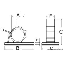 Osculati Self-adhesive cable clamp Ø 16 20.1 mm, 18.009.16