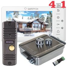 Tantos ✔ Видеодомофон с замком Tantos Amelie HD, Белый + Corban HD, 70°