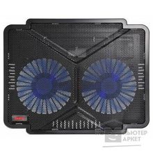 Buro Подставка для ноутбука 14"335x265x22mm 1xUSB 2x 140mmFAN 480г металлическая сетка пластик черный BU-LCP140-B214