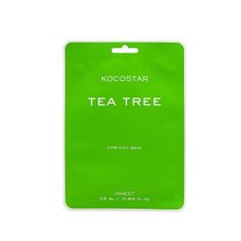 Маска для проблемной кожи против высыпаний с Чайным деревом Kocostar Tea Tree Mask 5шт