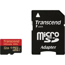 Карта памяти micro SDHC 32Gb Transcend Class 10 UHS-I + ADP 90 45 Mb 