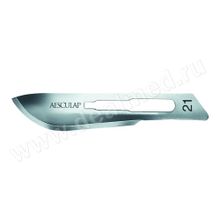 Скальпель №21, лезвие, стерильное, упаковка 100 шт (Арт. BB521) Aesculap (Эскулап) B. Braun, Германия