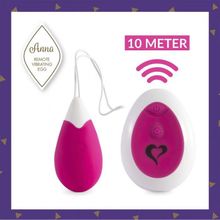 FeelzToys Розовое виброяйцо на радиоуправлении Anna Vibrating Egg Remote (розовый)