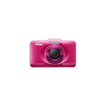 Nikon coolpix s31 10mpix +рюкзак розовый 3x 2.7" 720p 26mb sdhc en-el12 защищенная