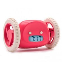 Будильник убегающий Alarm Clocky Run розовый