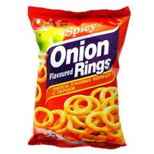 Чипсы "Nongshim Spicy Onion Flavoured Rings" Луковые кольца с перцем, 40 г