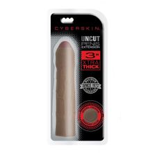 Topco Sales Насадка на член CyberSkin 3 inch Xtra Thick Uncut Transformer Penis Extension - 19,6 см.