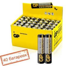 Батарейка AAA GP Supercell R03 2SH, солевая, упаковка 40 шт (24S-OS2)