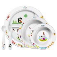 AVENT Набор посуды Philips AVENT SCF716 00: три тарелочки, ложка и вилка 65680