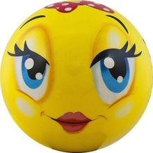 Мяч детский Funny Faces арт.DS-PP 203 12 см, желтый