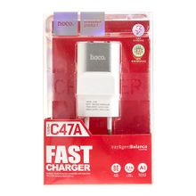 Сетевое зарядное устройство c 2 USB HOCO C47A,2.1A серебро