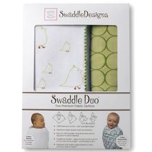 SwaddleDesigns Mama and Baby Chickies 2 шт. зеленые