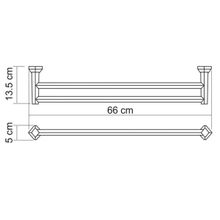 WasserKRAFT Штанга для полотенец двойная Aller K-1140