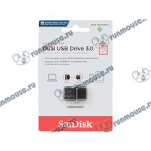 Накопитель USB flash 32ГБ SanDisk "Ultra Dual 3.0" OTG, черный (USB3.0) [135429]