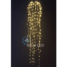 Rich LED RL-DR1.5-B WW Уличная светодиодная гирлянда Дреды 1.5 м, теплый белый, пост свечение, провод черный