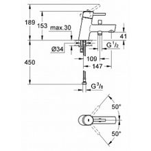 Смеситель Grohe Concetto 32701001 на борт ванны