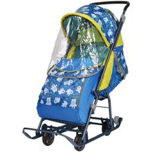 НИКА Cанки-коляска Умка 3-1Мишки Синий