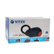 Пылесос VITEK 8106(VT) обеспечен большим пылесборником емкостью 4,0 л.