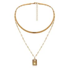 Многослойное колье под золото (арт. 81045-7)