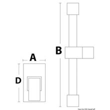 Osculati Душевая штанга Square (душевая штанга с одним элементом управления), 17.004.06