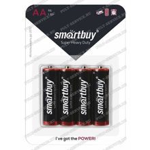 Батарейка SmartBuy R06 (AA) (1,5V) блист-4