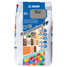 МАПЕЙ Кераколор ФФ затирка для швов №112 серая (2кг)   MAPEI Keracolor FF цементно-полимерный шовный заполнитель №112 серая (2кг)