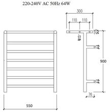 Полотенцесушитель Zorg AZR HT-012-PL 2 BR