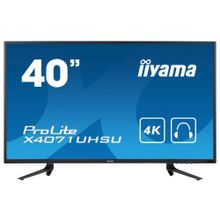 Монитор iiyama x4071uhsu-b1, 39.5" (3840x2160), mva, vga (d-sub), hdmi, dp