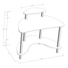 Угловой компьютерный стол Akma Мist - 01-2 white