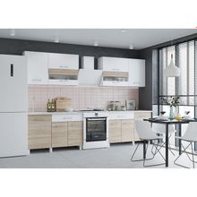 Кухонный гарнитур Тренд 2400, Белый Сонома Белый