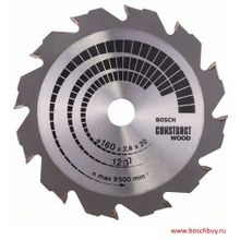 Bosch Пильный диск 160х20 16 мм 12 Construct Wood (2608640630 , 2.608.640.630)