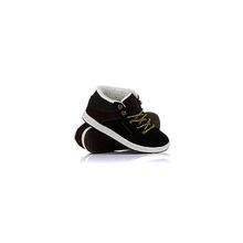 Кеды зимние детские Quiksilver Little Area 4 Slim Mid Black Brown Off White