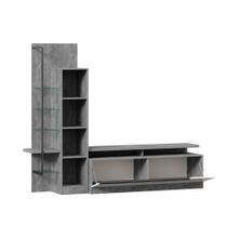 Алмаз. Любимый дом Кёльн Тумба под ТВ (Метрополитан Грей Белый)