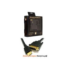 Кабель Konoos HDMI-DVI, 1.8м, экран, single link