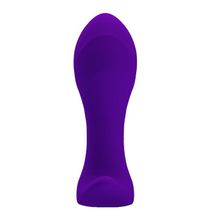 Фиолетовая анальная втулка с вибрацией - 10,5 см. Фиолетовый