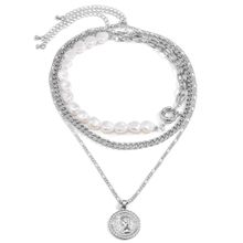 Многослойное колье "Монета" (арт. 83504-4)