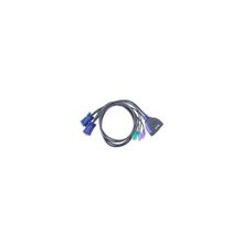 ATEN CS-62, 2-port mini PS 2 KVM переключатель со встроенными кабелями