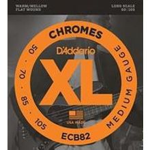 ECB82 Chromes Комплект струн для бас-гитары, Medium, 50-105, Long Scale, DAddario