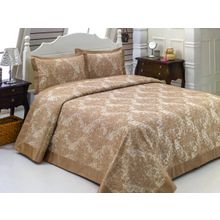 Покрывала: Покрывало жаккард "KARNA" CORDENYA (250х270 см с 2 наволочками (50х70 см) цвет бежевый